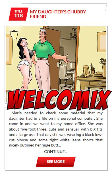 She came in and we went to my home office - Animated tales: My daughter's chubby friend