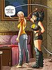 Fuck, this skirt is too tight - The Curse of The Black Mantis by jab comix