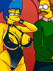 He opens the package and finds various sadomasochistic items - The Simptoons, Sadomasochistic Package by welcomix (tufos)