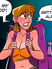 During a hike, Larissa separated from the group to peep and ended up getting lost - This is a Madhouse, In the woods without panties by welcomix (tufos)