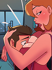 Now the hot cougar wants to give him a taste of his own medicine - The 4 Naughties, Stop by at work by welcomix (tufos)