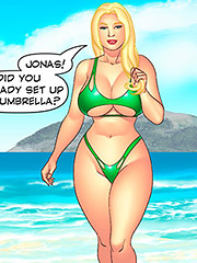Wow, aunt looks so hot in that bikini - Aunt, Cousins and co., Enjoying a beach vacation by welcomix (tufos)