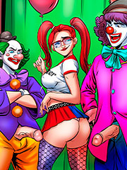 Chewing gum helps alleviate my sex addiction a little - Nymphomaniac Nerd, The clowns Boner and Dick by welcomix (tufos)