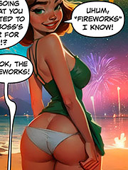 New Year's celebration on the beach was bound to be unforgettable - Jerk Off on My Day Off, Happy nymphet year by welcomix (tufos)
