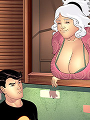 Once again, he is the only man in the house, which makes him quite excited - Aunt, Cousins and co., The Gossip Neighbor by welcomix (tufos)