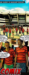 Blondie, you're in the wrong stands - Brazilian Slumdogs: Soccer In Maracana Stadium by welcomix (tufos)