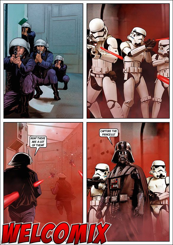 Stormfoockers, they're going to catch me - Blockbuster Comics: Star Wars by welcomix