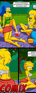 It's my impression or Hommer is looking to Magie's ass?! - The Simptoons Forbidden picnic by welcomix