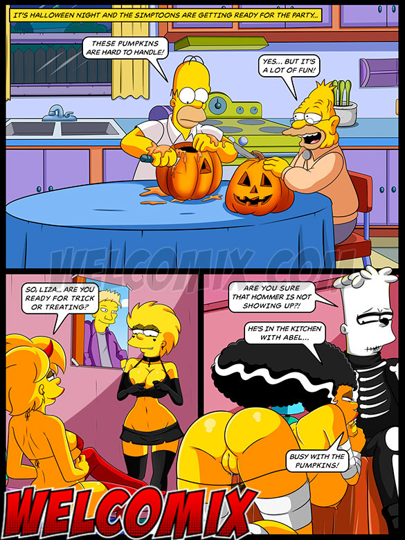 We'll get more candy with these costumes - The Simptoons - Halloween night by welcomix