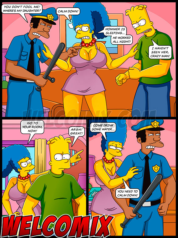 Seeing you face my dad, it made me even more horny - The Simptoons - Taking the cop's cock by welcomix