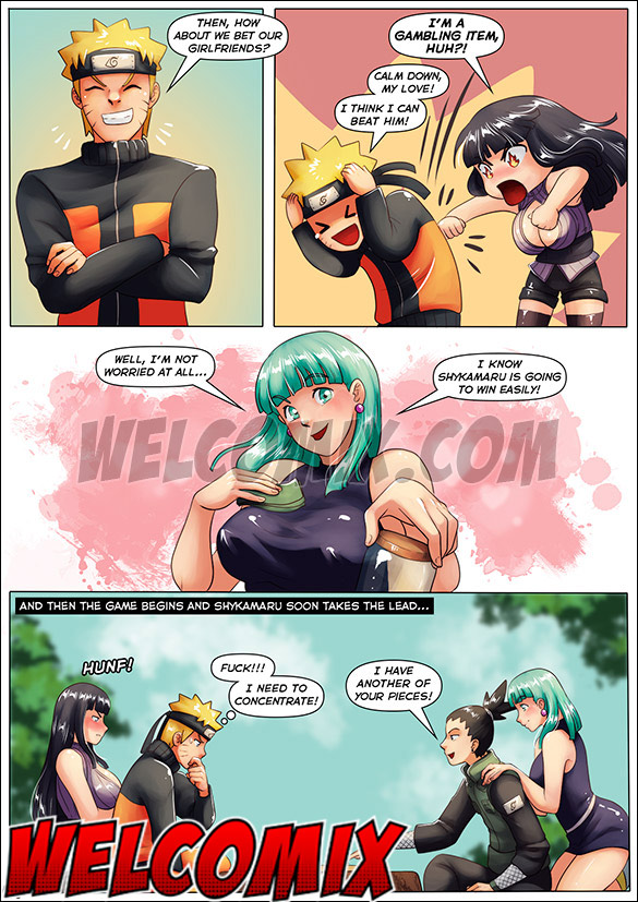 The prodigious shinobi has already beaten eight opponents, which makes his new girlfriend proud - Narutoon - Betting the girlfriend by welcomix