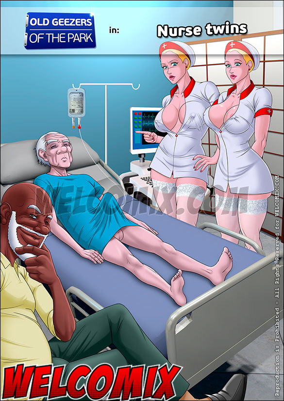 Blonde and hot, they leave the old man tempted to take the magic pill again - Old Geezers of the Park - Nurse twins by welcomix