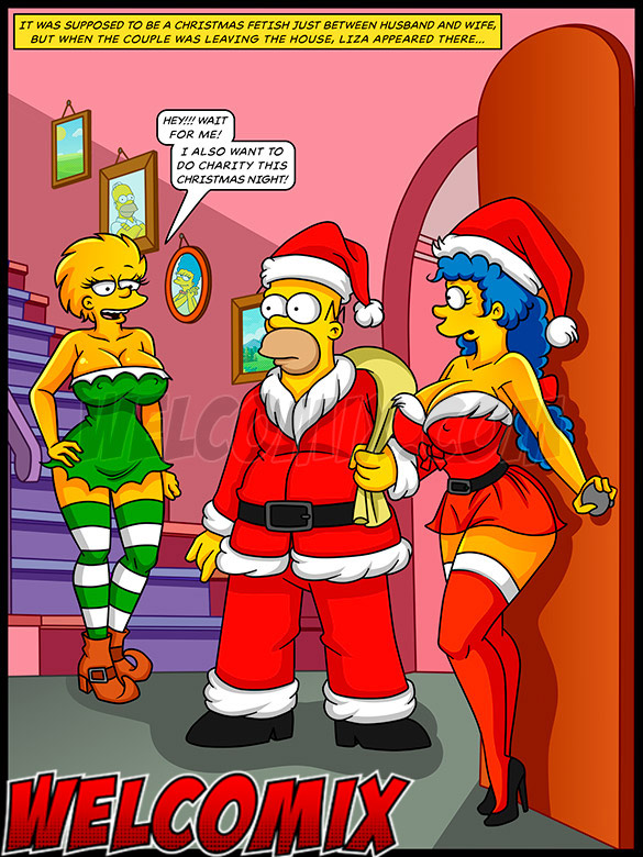 He feels horny while watching his wife having sex with other men - The Simptoons - Christmas Present by welcomix