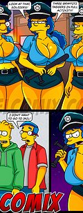 Three hot officers meticulous inspection of the guys' bodies - The Simptoons, Police Costume by welcomix
