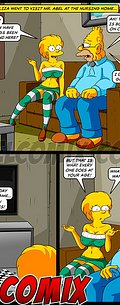 I got so horny that my dick is bulging tight un my pants - The Simptoons, Christmas at nursing home by welcomix