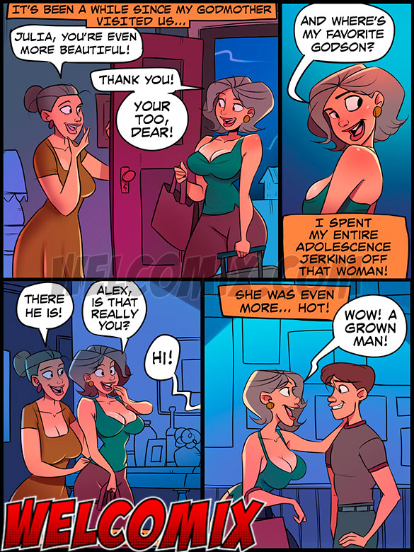 Alex has always been infatuated with his godmother Julia - This is a Madhouse, Godmother's Dildo by welcomix