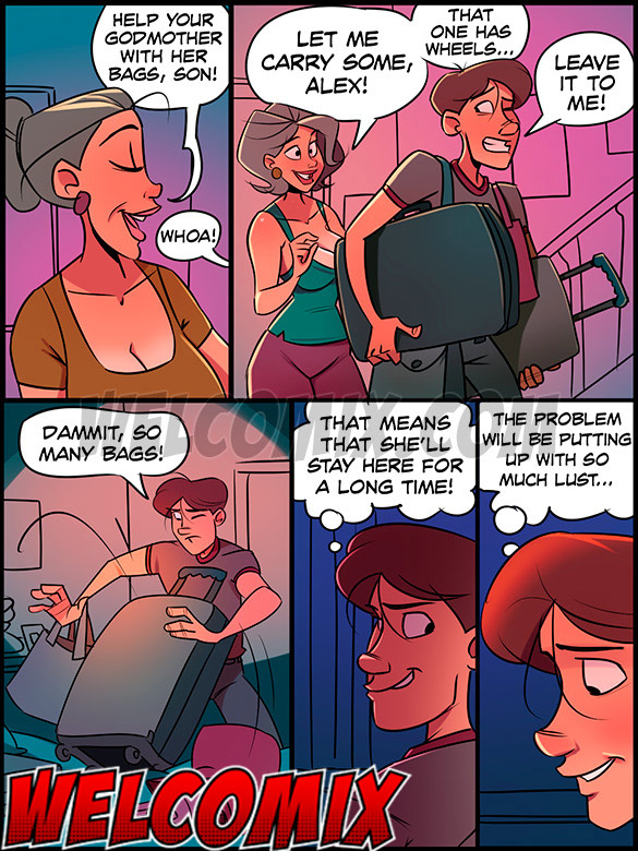 Alex has always been infatuated with his godmother Julia - This is a Madhouse, Godmother's Dildo by welcomix