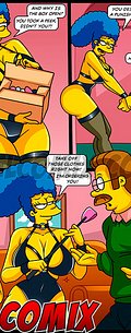 He opens the package and finds various sadomasochistic items - The Simptoons, Sadomasochistic Package by welcomix