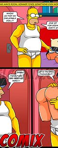 He finds an erotic doll on the bed - The Simptoons, Erotic doll of the future by welcomix