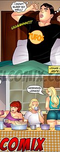 Once again, he is the only man in the house, which makes him quite excited - Aunt, Cousins and co., The Gossip Neighbor by welcomix