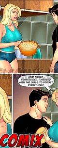 Once again, he is the only man in the house, which makes him quite excited - Aunt, Cousins and co., The Gossip Neighbor by welcomix
