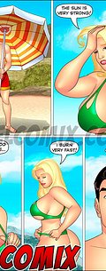 Wow, aunt looks so hot in that bikini - Aunt, Cousins and co., Enjoying a beach vacation by welcomix