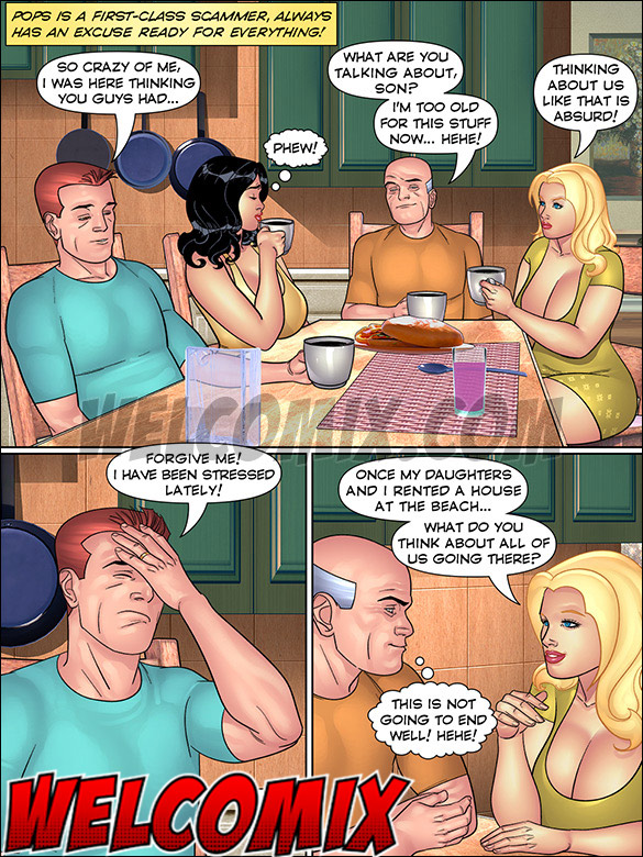 Two butts to look at, and my son is worried about sunburn - Pops, The Pervert Father-in-law, White bikini is a problem by welcomix