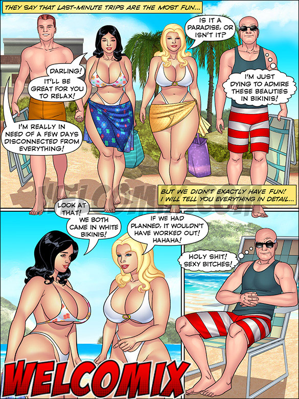 Two butts to look at, and my son is worried about sunburn - Pops, The Pervert Father-in-law, White bikini is a problem by welcomix