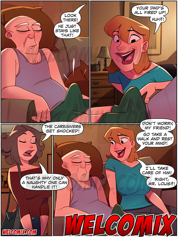 Either this ball is empty or the man had a stroke - The 4 Naughties, Naughty caregiver by welcomix