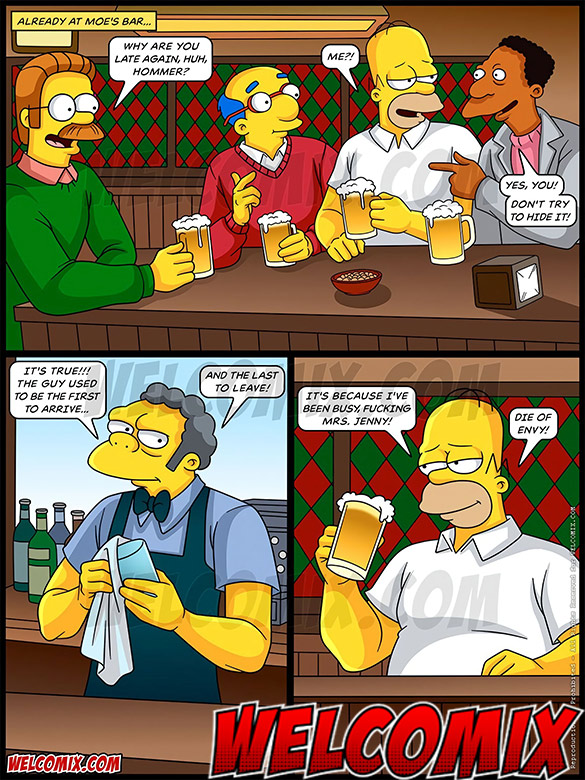 Come all of you and fuck me together - The Simptoons, The cuckold is the last to know by welcomix