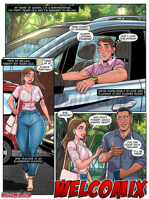 The naughty girl started rubbing her butt against the gatekeeper's huge dick - Anacondas, The teacher and the gatekeeper by welcomix