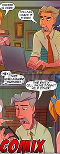 Hot cougar asks the girl to bring a cup of coffee to Mr. Fuker - The 4 Naughties, Temptation at Home (Remake) by welcomix