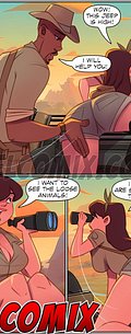 Already inside the jeep, it doesn't take long for animalistic tension to arise between her and the guide - The 4 Naughties, Safari in Africa by welcomix
