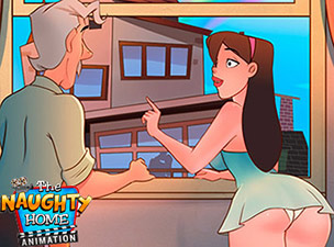 Anna and Charles spy on the neighbors fucking through the window - The Naughty Home animation, The rainbow's secret by welcomix