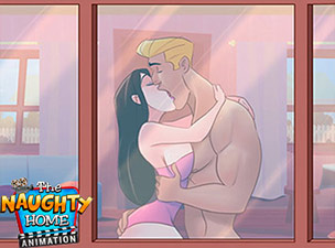Anna and Charles spy on the neighbors fucking through the window - The Naughty Home animation, The rainbow's secret by welcomix