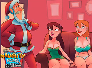 Santa Claus wants to know if Anna was a good girl during the year - The Naughty Home animation, Christmas at the Naughty Home by welcomix